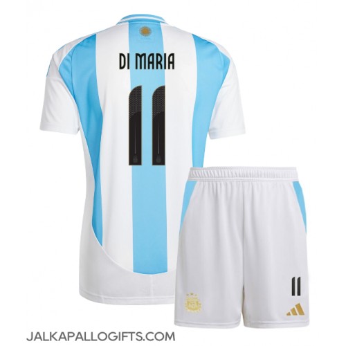 Argentiina Angel Di Maria #11 Koti Peliasu Lasten Copa America 2024 Lyhythihainen (+ Lyhyet housut)